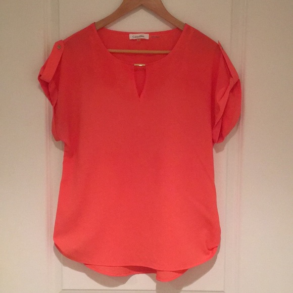 Calvin Klein Tops - Calvin Klein Orange Blouse